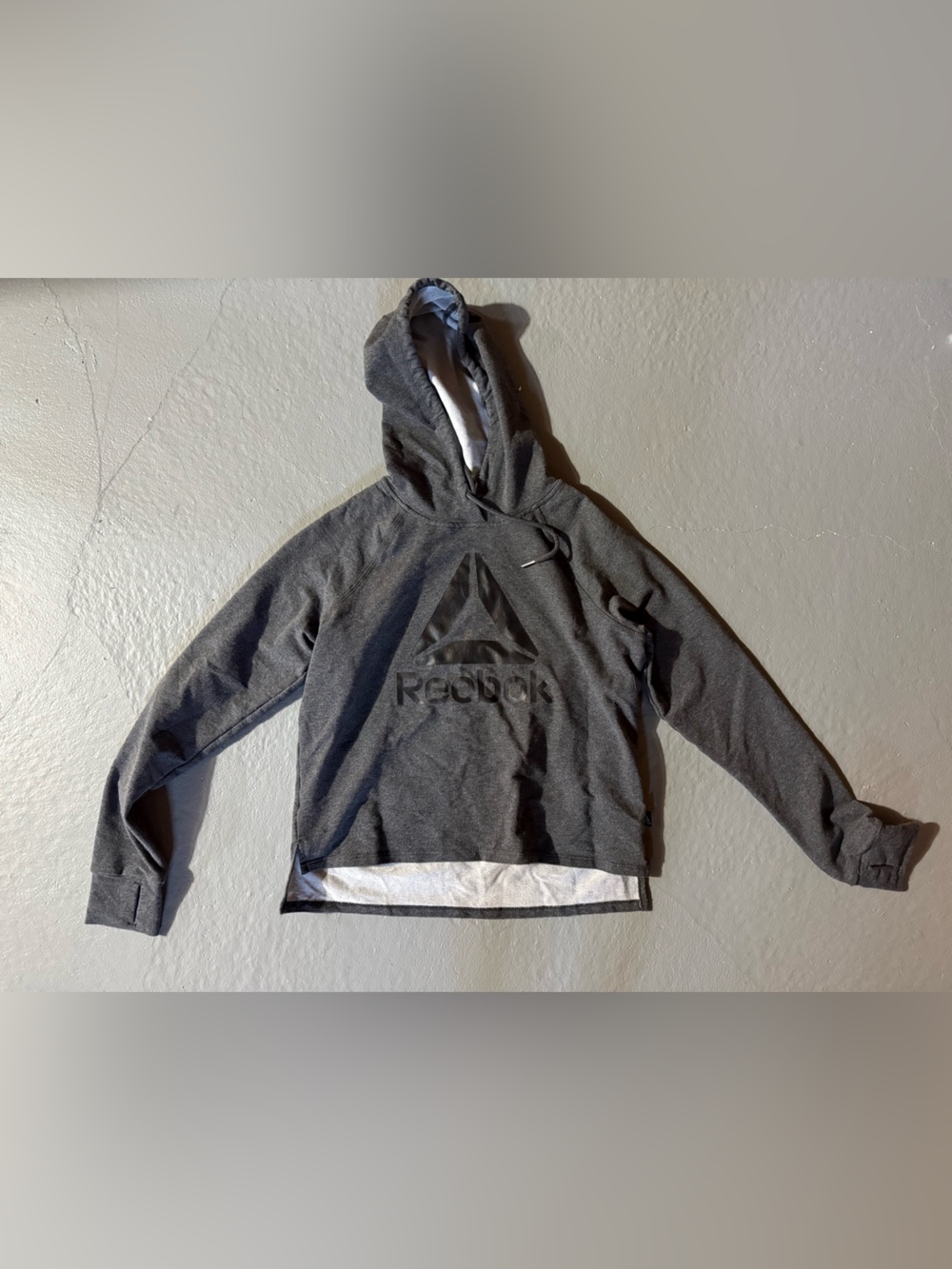 Reebok Dark Gray Hoodie with Front Logo